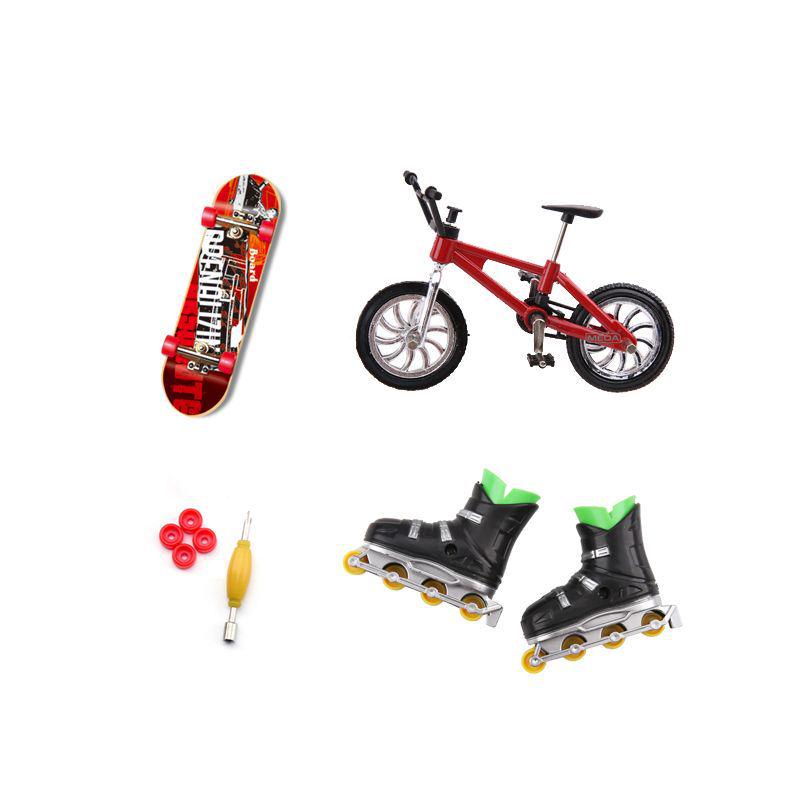 Finger Skateboard Indoor Sports Model - Creative Novelty Scene Props Assembly Toy.