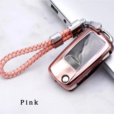 Capa Chaveiro de TPU Macio para Chave de Carro para VW Volkswagen Polo Golf Passat B5 B6 B7 Beetle Caddy T5 Up Eos Tiguan para Skoda Octavia