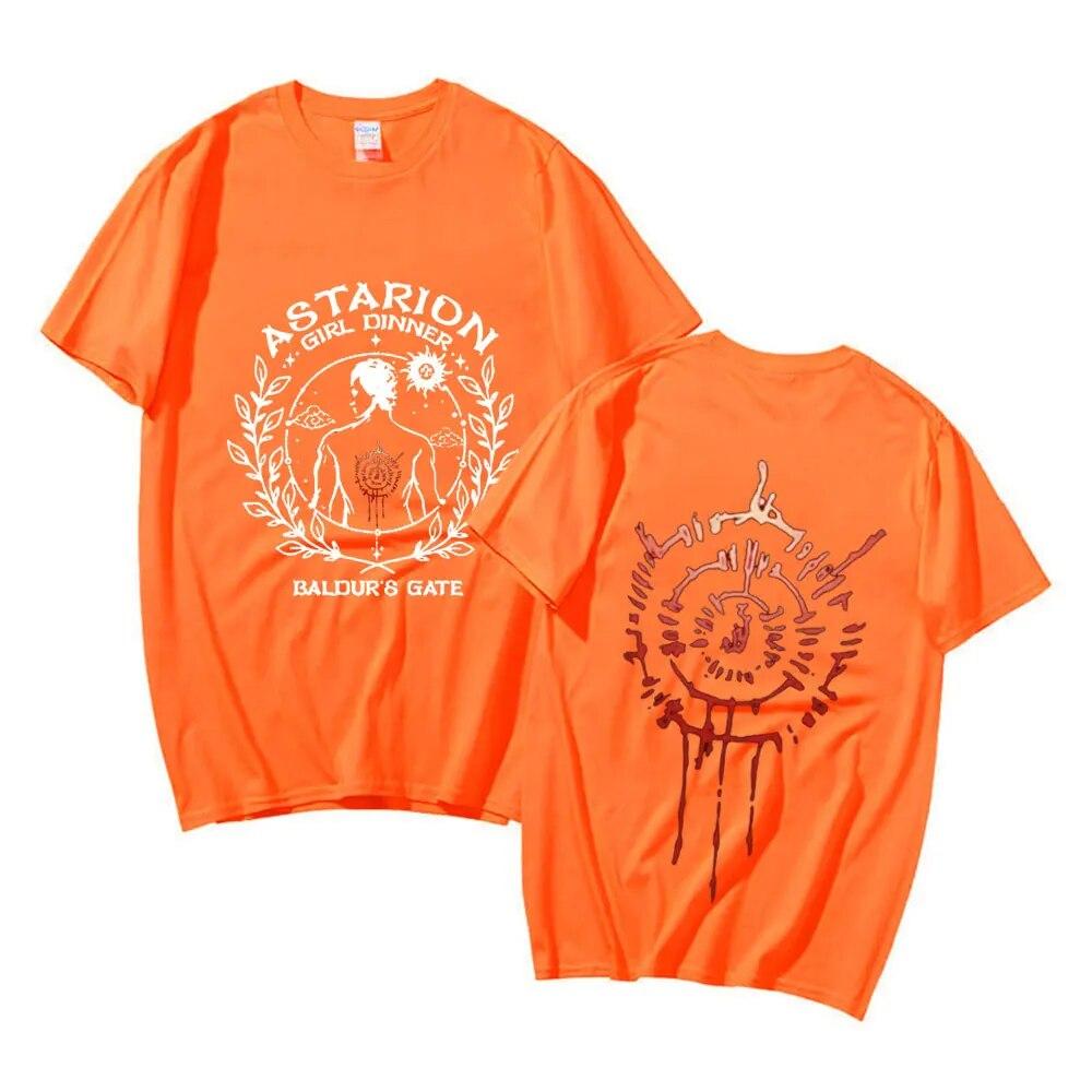 Heißer 2023 Astarion Doppelseitige Grafik T Shirt Unisex Frauen Mode Ästhetische Kleidung T-shirt Übergroßen T Shirts Tops Streetwear