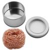 1x Soldering Iron Cleaning Ball Copper Wire Cleaner Steel Ball with stain steel box for Stand Holder Welding Desoldering