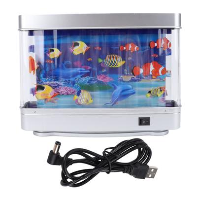 Gefälschte Fischtanklampe, Mini-dekorative tropische Fische, künstliches Aquarium-Nachtlicht mit beweglichen Fischen