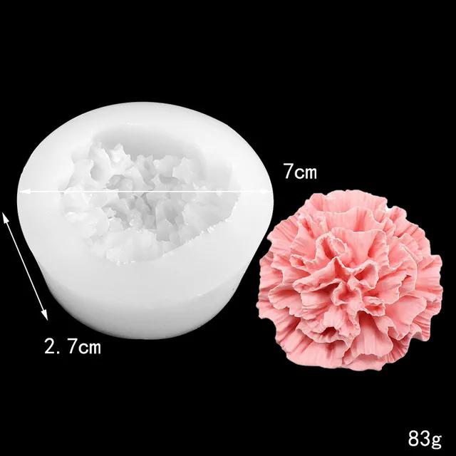 3D Rose Bloom Tvar Dort Fondant Silikonová forma Forma na květiny Forma na svíčku Košíčky Želé Cukroví Čokoláda Dekorace Forma na pečení