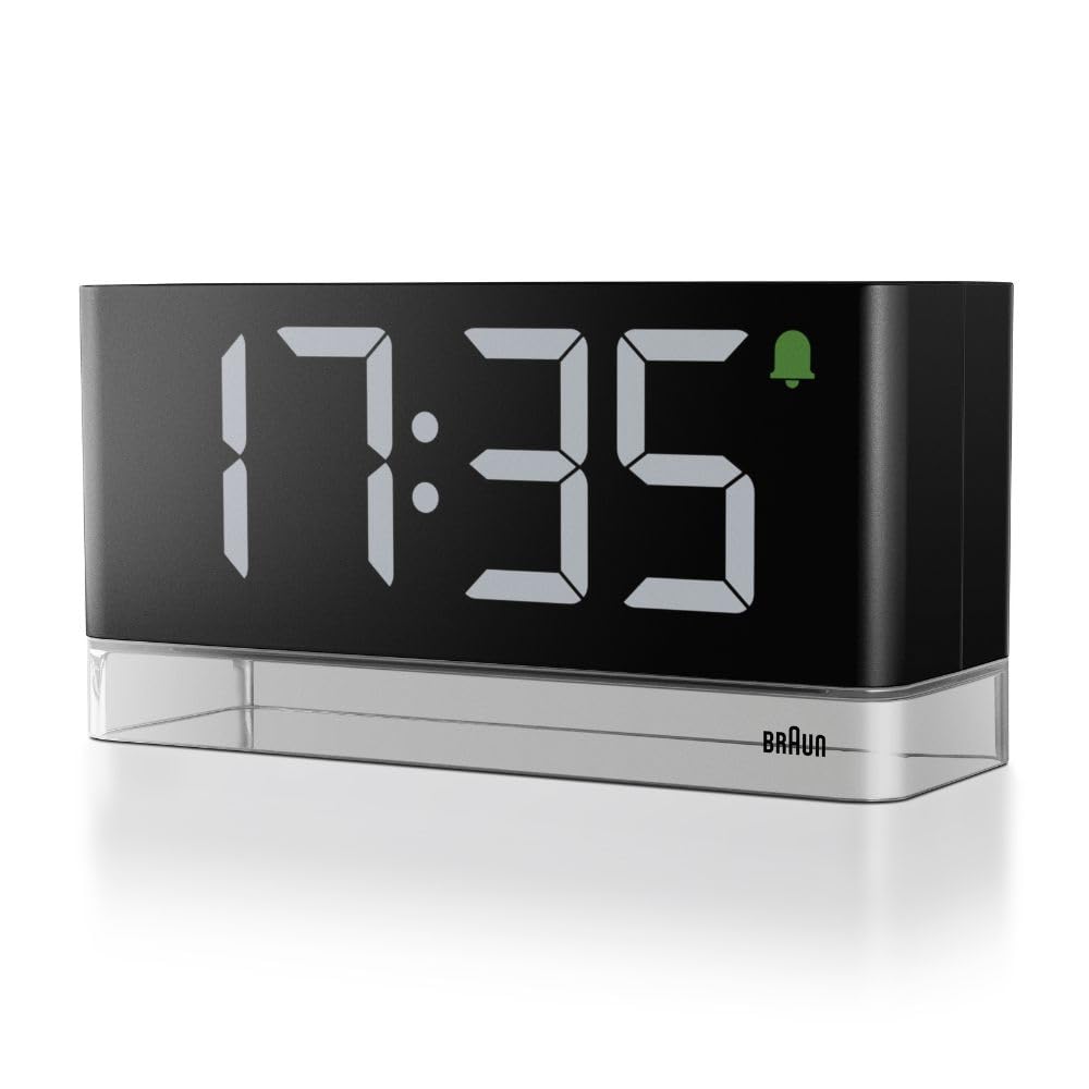 

BRAUN Digital Alarm Clock with LED Black [Official Import] Light, чёрный