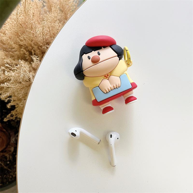Panghu Shizuka applies to Apple AirPods pro bluetooth wireless headset cover 1/1/1 generation cute silicone funny