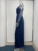 2025 New Off-Shoulder High-Slit Sleeveless Long Dress - European and American Women's Fashion