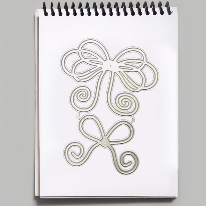 Metal Die Cuts Carbon Steel Embossing Stencils Bow Shape Cutting Dies for Paper Crafts Card Making DIY Scrapbooking