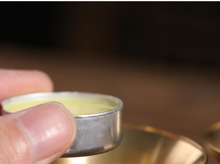 Dual-Use Brass Ghee Lamp Holder for Solid & Liquid Candles - High-Foot Thickened Decorative Candlestick