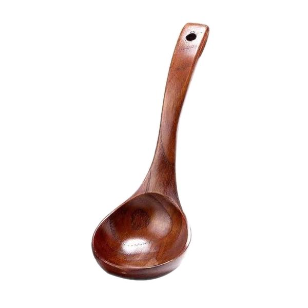 Cooking Utensils Long Handled Bamboo Wooden Soup Spoons Kitchen Utensils Ladle