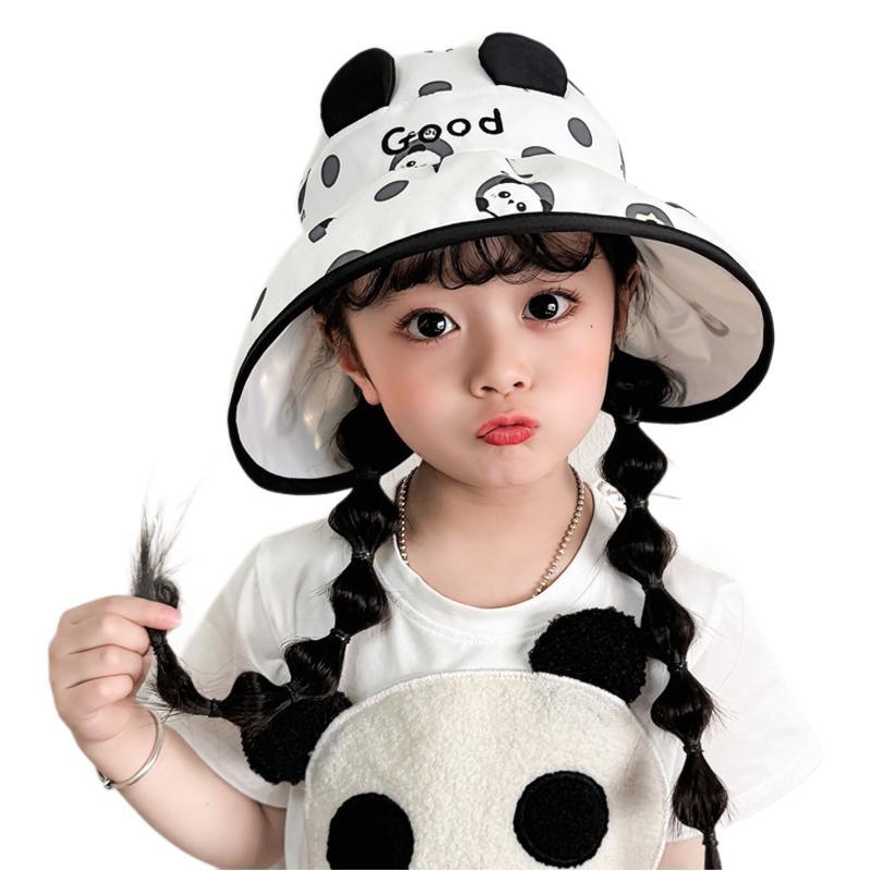 Children's hat new sun hat summer sun hat cartoon letter foldable boys and girls outdoor