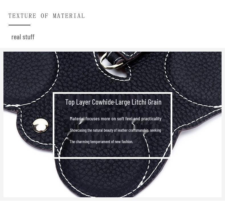Women's Genuine Leather Sunglasses Case - Cute, Portable, New Ins Style Storage Bag