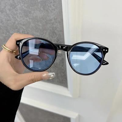 Modne Jednolite Owalne Okulary Przeciwsłoneczne Męskie Damskie Markowe Projektant Klasyczne Vintage Okulary Słoneczne Męskie Podróżne