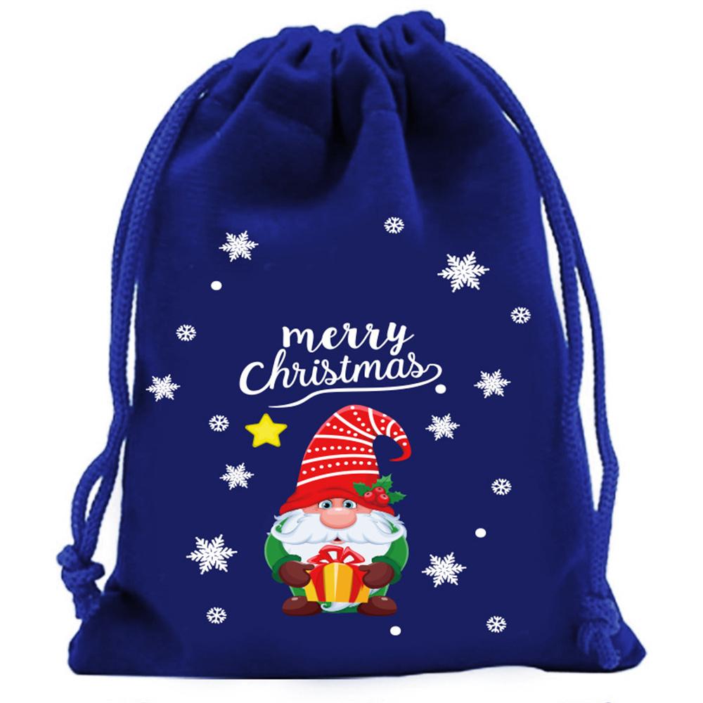 Christmas Cotton Linen Gift Bags Xmas Tree Printed Drawstring Pocket Christmas Party Gift Packaging Jewelry Storage Bags
