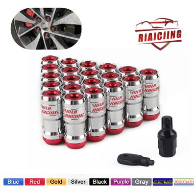 Volk Racing Concealed Heptagon Formula Steel Wheels Lock Lug Nuts Acorn Rim Close End M12x1.25 M12x1.5 Burning Blue