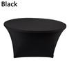 1PC Table Cover Solid Color Table Mat Round Tablecloth Elastic For Cocktail table Party Supplies