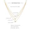 S925 Sterling Silver Multi-Size Round Broken Diamond Combination Three-Layer Stacked Necklace, With Perfect Neck Effect Necklace