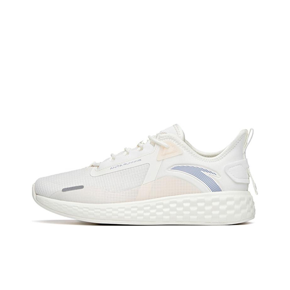 Anta Running Series Trendy Versatile Shock Absorbing Non-Slip Wear-Resistant Breathable Low-Top Running Shoes Women Sneaker White Purple 922125523-1