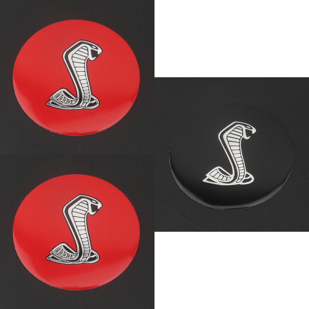 Stilvoller und langlebiger 85mm Lenkradaufkleber mit Cobra Shelby Emblem für Ford Mustang Gt350 Gt350r