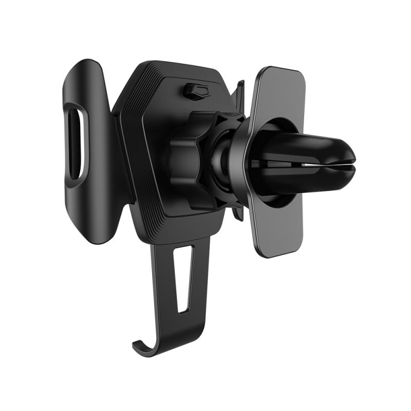 

Универсальный автомобильный держатель для мобильного телефона, крепление на воздуховод, вращающийся на 360 градусов, крючкообразный механический рычаг, подставка-кронштейн для телефона, автомобильные аксессуары