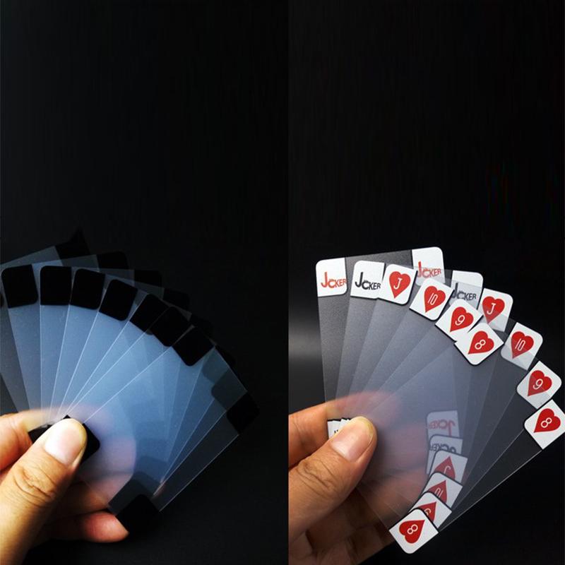 Transparent PVC Playing Cards Waterproof Wearable Plastic Crystal Poker Game