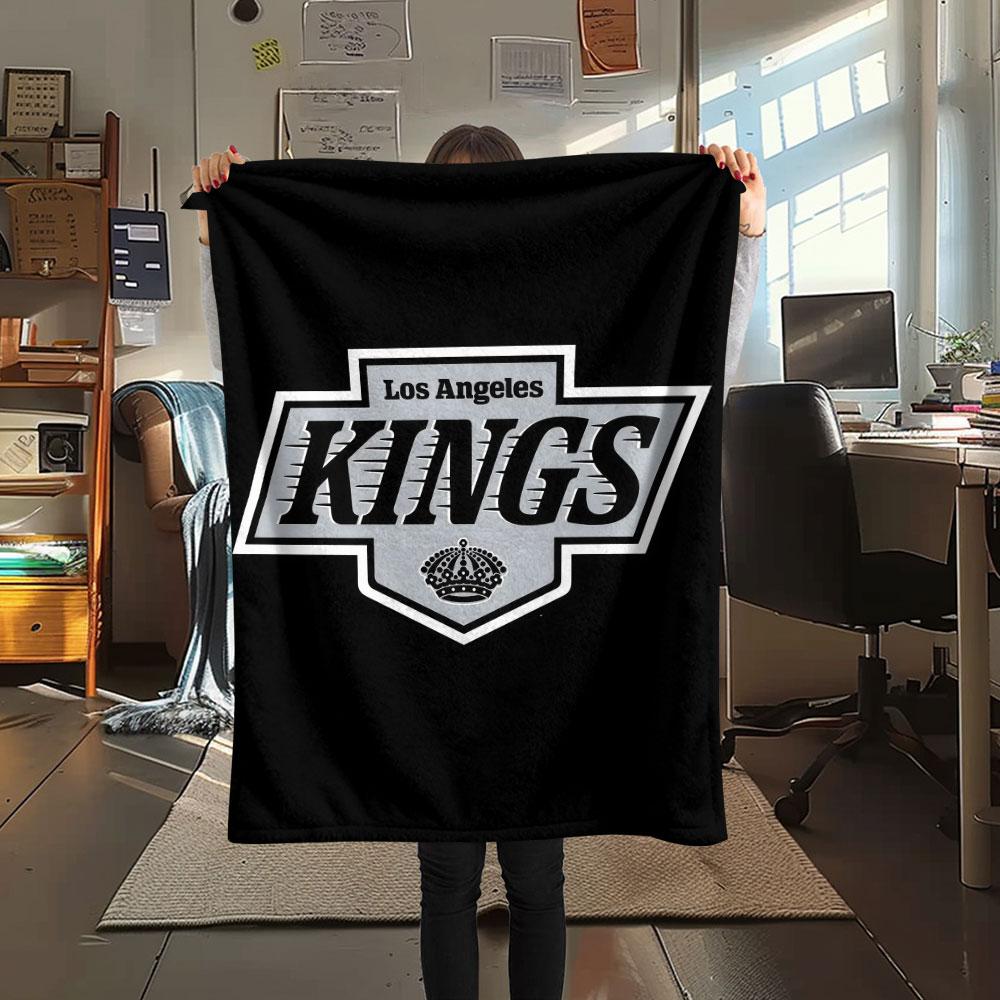 LA Kings Printed Flannel Blanket, soft throw for bedroom sofa, washable, Christmas present, great gift.