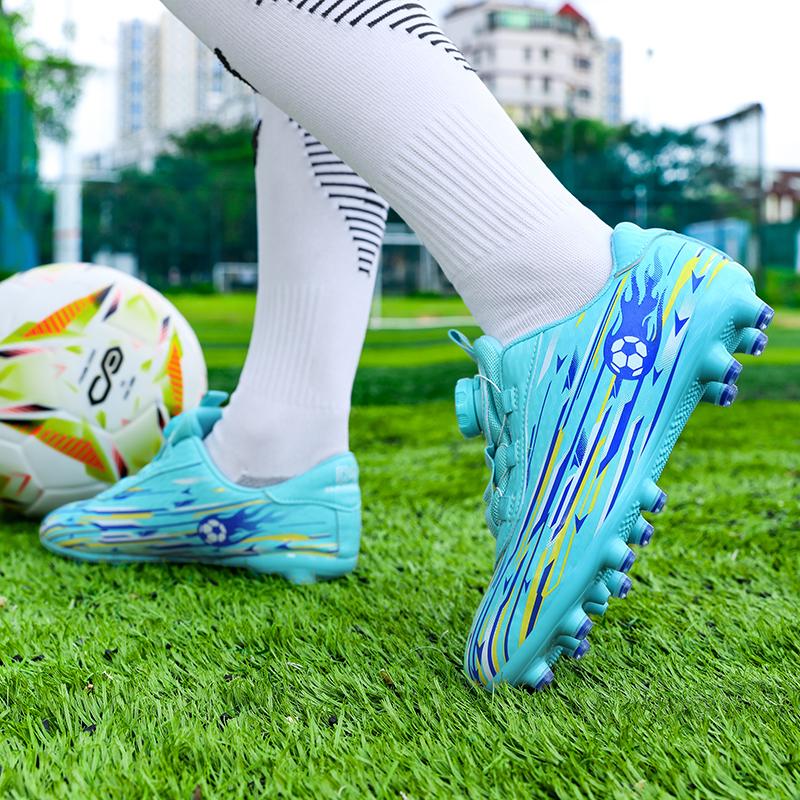 2026 Kids Soccer Football Boots FG Cleats Unisex School Training Non-Slip Breathable Outdoor Athletic Shoes for Boys Girls
