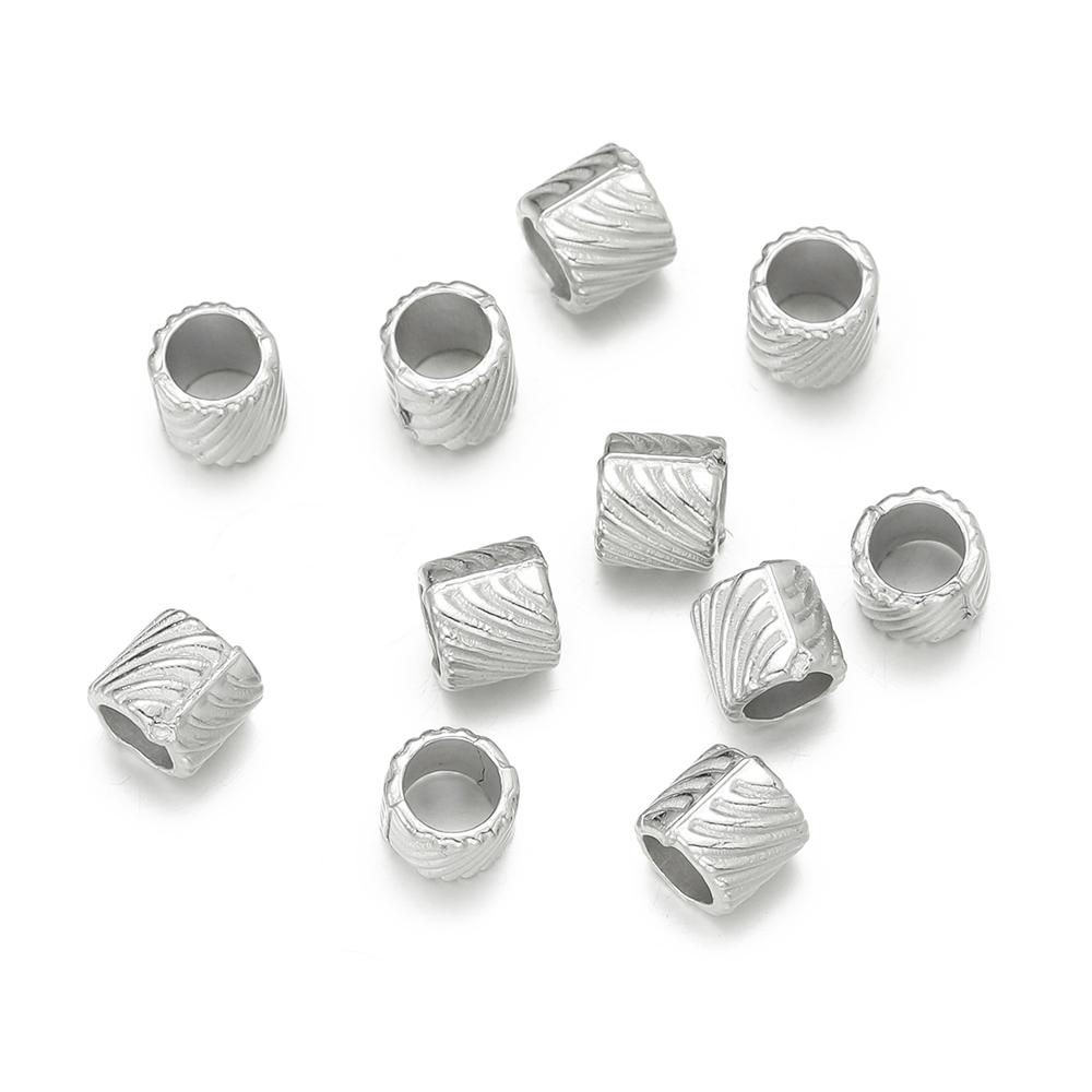50pcs/lot CCB Spacer Beads Charms Antique Silver Color Spacer Beads Charms Pendants For DIY Bracelets Jewelry Making Accessories