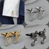 Musical Symbol Hollow Gold-plated Badge, Women’s Anti-exposure Buttons, Suit Lapel Pin, Men’s Collar Brooch, Couple Accessories