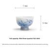 Hand Painted Blue Bamboo Ceramic Master Cup Floral Shape Underglaze Blue Flower Luxury Tea Cup For Home Gongfu Tea Set