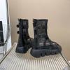 Fashion Women's Cool Boots Mesh Breathable Hollow Out Boots Fashion Middle Tube Platform Sandals Summer Peep Toe  Women Roman Cool Boots