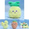 Adorable Cartoon Style Mini Fruit And Vegetable Plush Doll Keychain For Kids