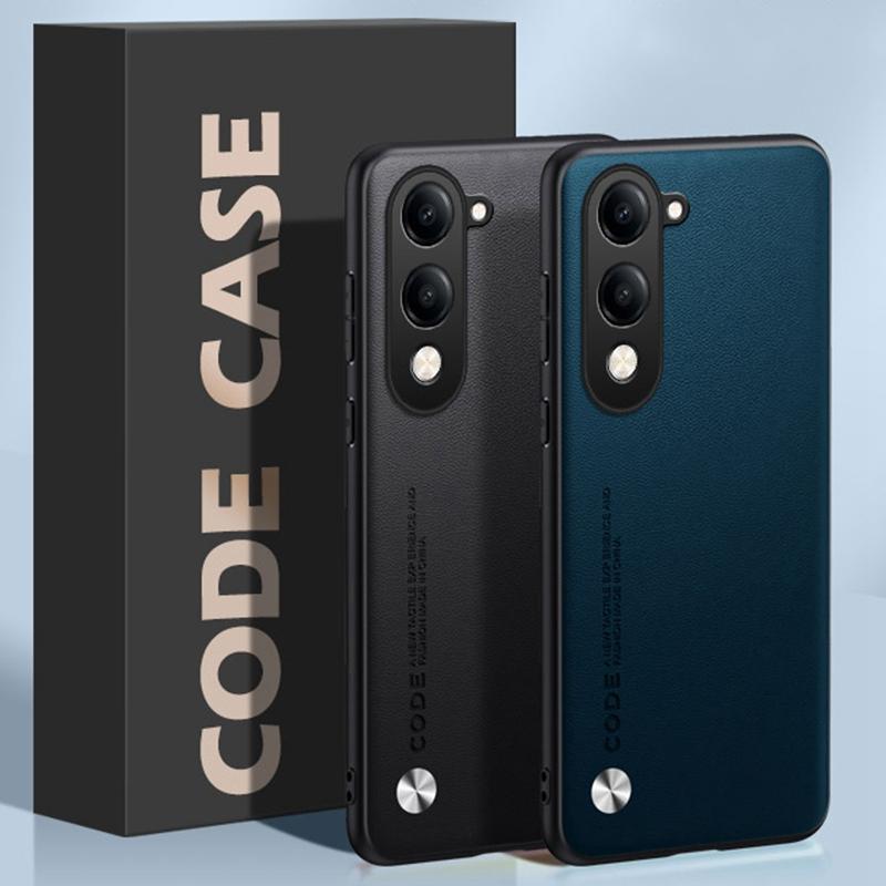 Luxury PU Leather Case For Vivo Y04 4G Back Cover Matte Silicone Shockproof Full Protection Phone Case For Vivo Y29S 5G Coque