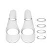 Pair Car Audio Speaker A Column Tweeter Bracket Gasket White For 2 Inch & 4 Inch