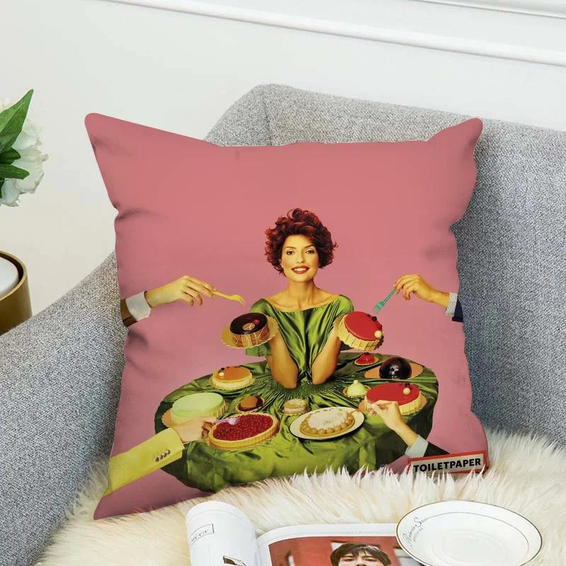 T-Toiletpaper Magazine Cushion Cover 40X40 Decorative Pillow Covers For Sofa Pilow Cases Pillowcases 50X50 Cushions Home Decor
