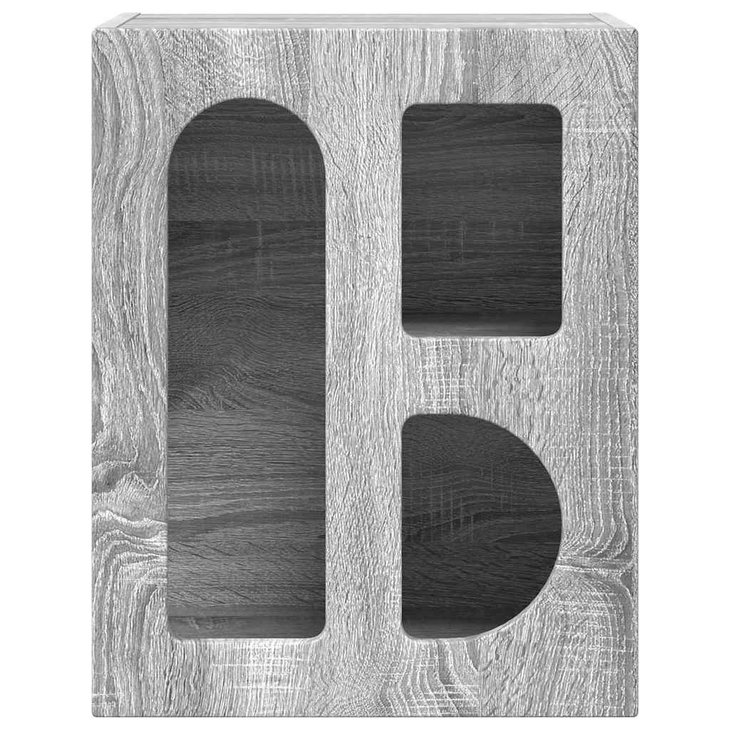 Nightstand Grey Sonoma 40 x 35 x 50 cm Particleboard