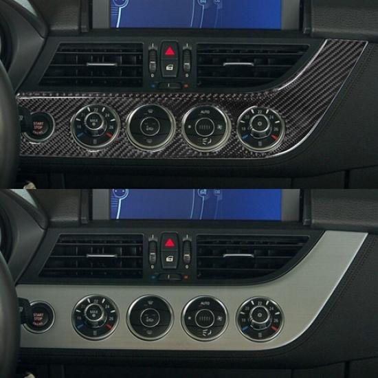 Bright Carboh Fiber Car Front AC Button Frame Cover For BMW Z4 E89 09 10 11 12