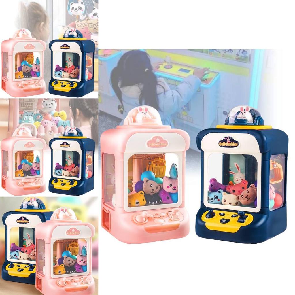 Children's Mini Home Claw Machine With Plush Toys And Gumball Capsules Fun Gift For Boys And Girls