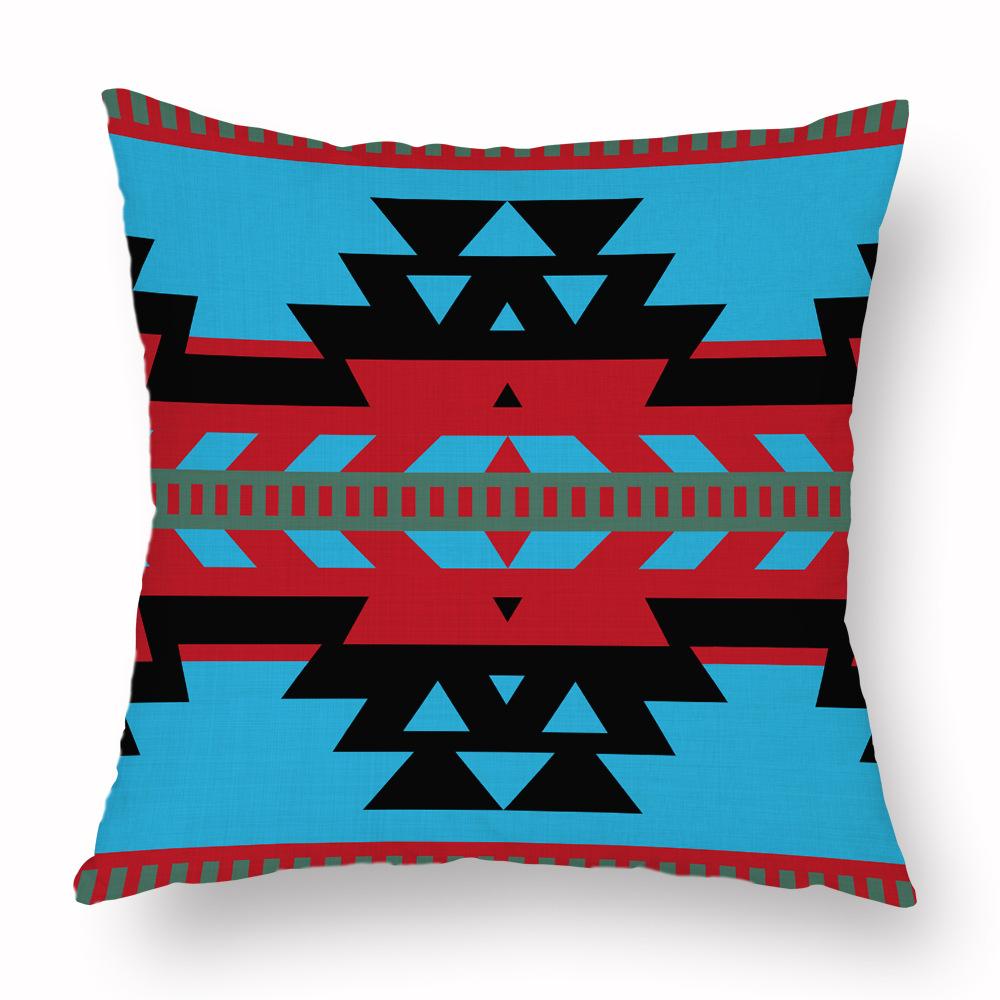 Colorful Navajo Aztec Geometric Print Pattern Cushion Cover Home Living Room Sofa Decor Pillow Pillow Cover