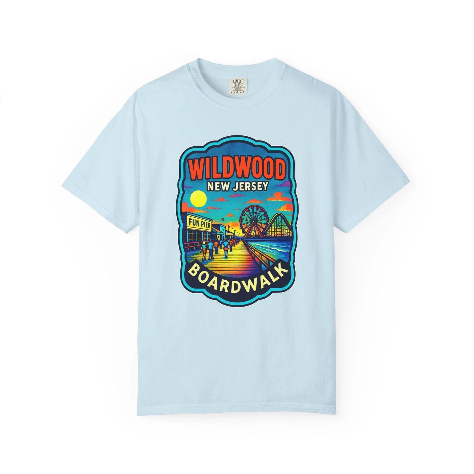 Wildwood Boardwalk T-shirt, Summer Beach Vibes Tee, Unisex Retro, Jersey Shore S