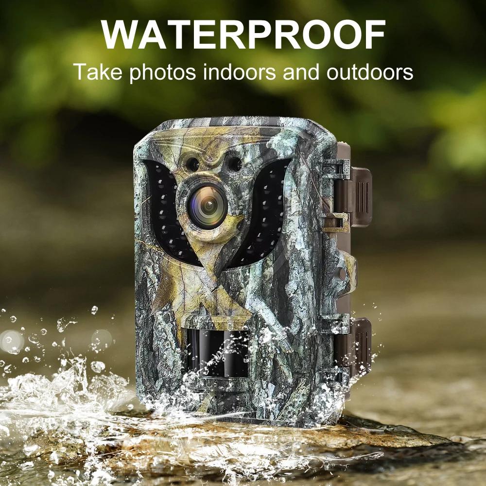 2025 Mini Hunting Camera 16MP 1080P HD Trail Camera Infrared Night Vision Waterproof Motion Activated Photo Animal Observation Camera