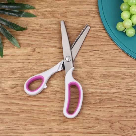 Stainless Steel Pinking Scissors Multipurpose Tailor Scissors Professional DIY Fabric Cutting Handheld Dressmaking Shears