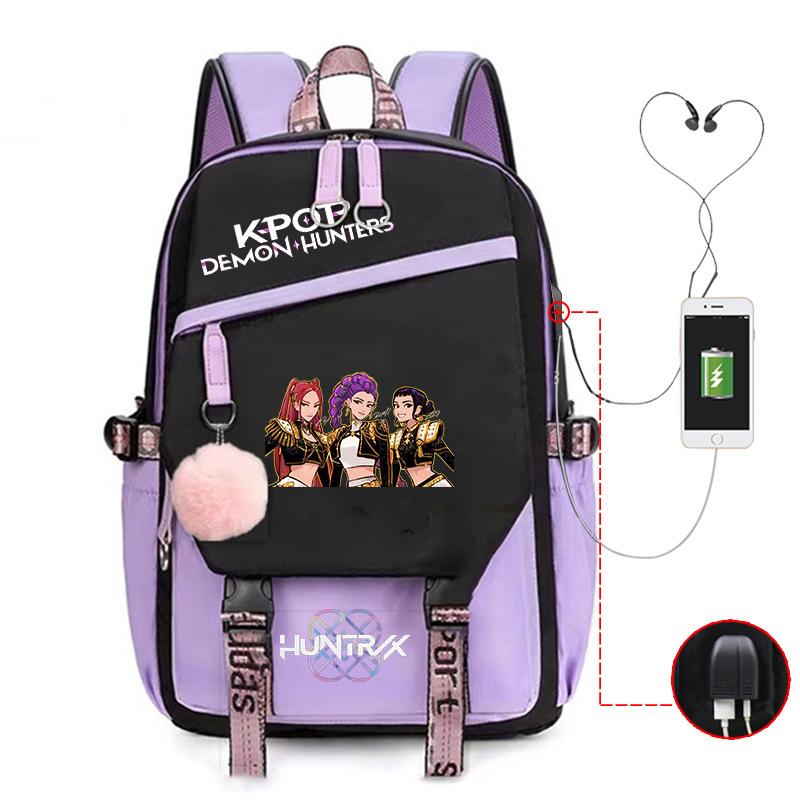 Animation Peripheral Printing Korean Version Style Children'S Backpack College Style Junior High School Student Leisure Schoolbag