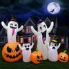 Halloween Inflatable Ghost and Pumpkin Combo Outdoor Yard Decorations Props and Ornaments Polyester 12PP Yulong Funny