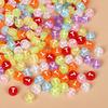 Acrylic Drip Oil Single Letter Flat Beads — Transparent DIY Bracelet Jewelry Accessories for Kids