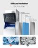 Commercial Ice Maker Machine, 181KG/24H Ice-Making Machine with 136KG Stainless Steel Storage Bin, Auto Self-Cleaning Ice Maker with Touchscreen for