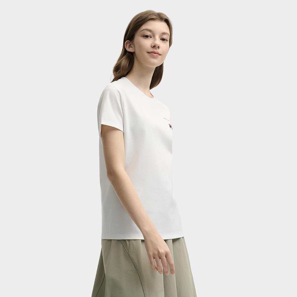 New FILA ORIGINALE T Shirt Women's Cloud White F51W529109F-WT