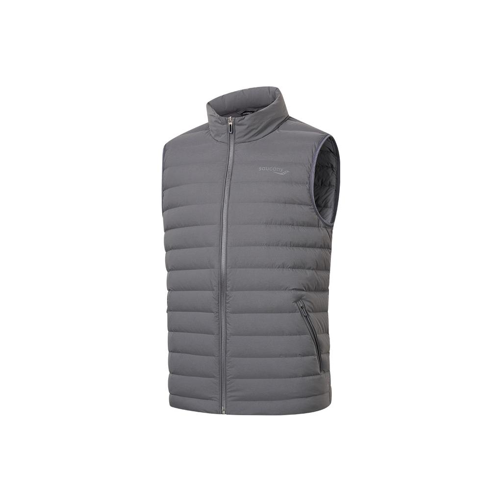 Saucony Comfortable Skin-Friendly Soft Versatile Stand Collar Down Vest Unisex vest SA2250DV91L-GR006