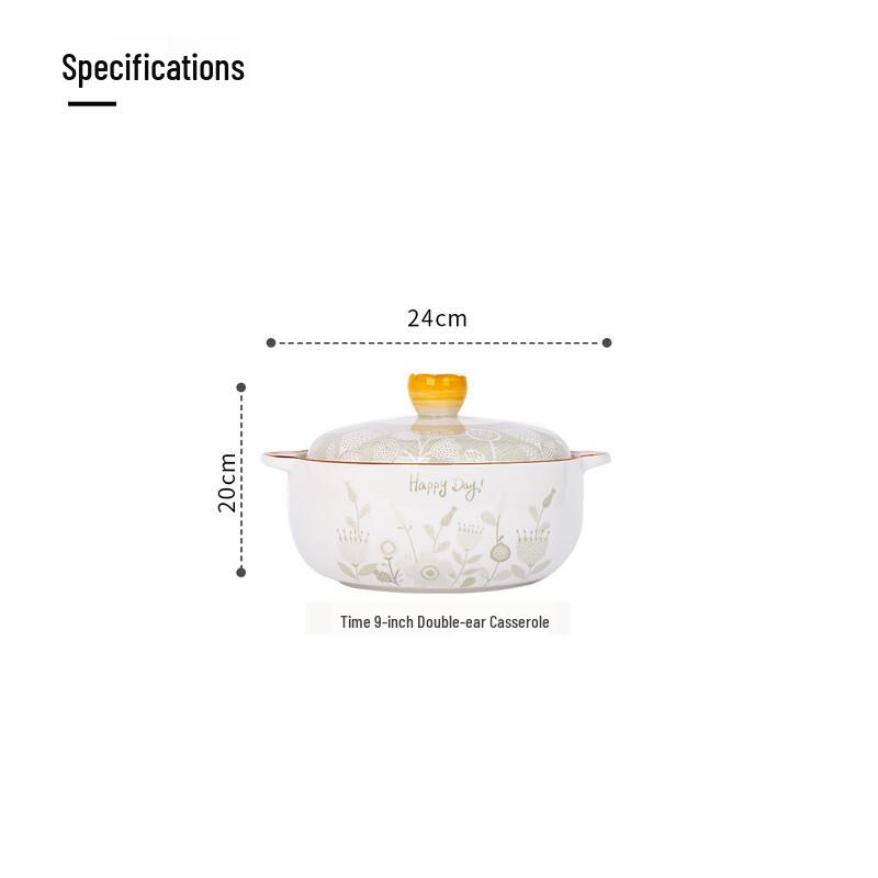 Jingdezhen Nordisk Stil 9-tums Underglasyr Keramik Soppskål