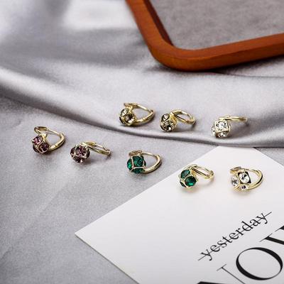 Orecchini Minimalisti di Lusso Intarsiati di Diamanti 2023: Orecchini a clip di alta moda da donna