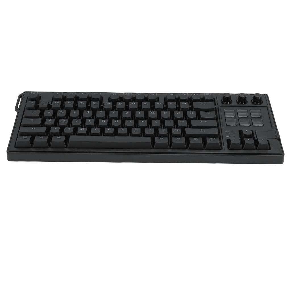 USB Wired Mechanical Keyboard 75 78 Key Layout 6 LCD Programmable Keys Red RGB Backlit Hot Swap Keyboard for PC Gaming