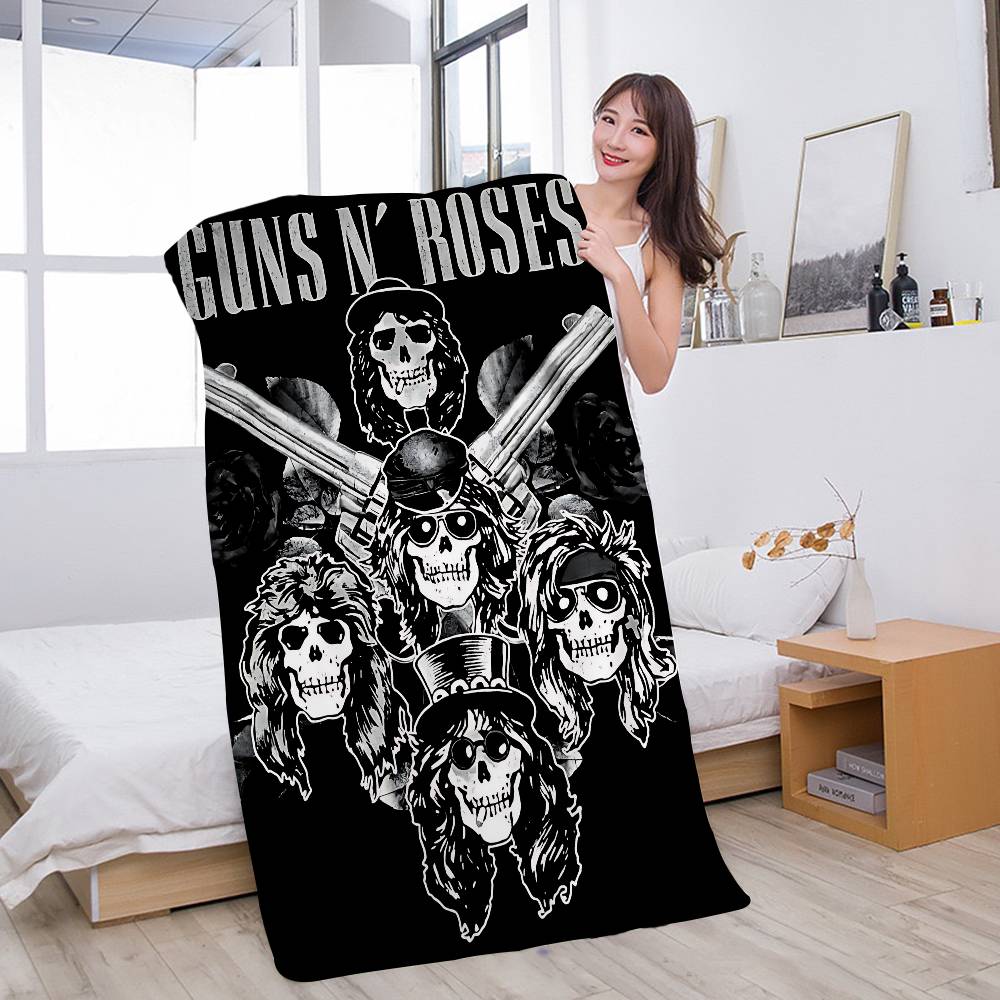 Rock Music Band G-Guns N Roses Microfiber Blanket Quick Drying Beach Towels Oversized Printing Absorbent Pool Towel Blanket